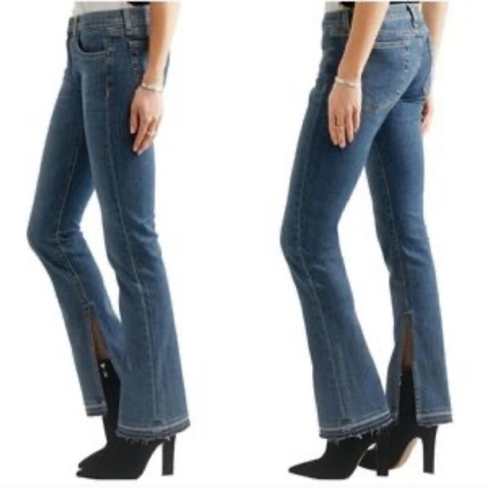 Rag & Bone Lottie Split Leg Flare Jean Rough Hem Size 26